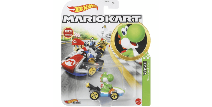 Hot Wheels Entertainment Mario Kart - Yoshi grün