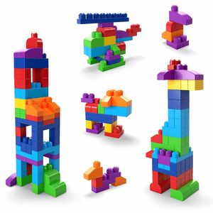 Mega Bloks Bausteine-Beutel bunt - 80 Teile