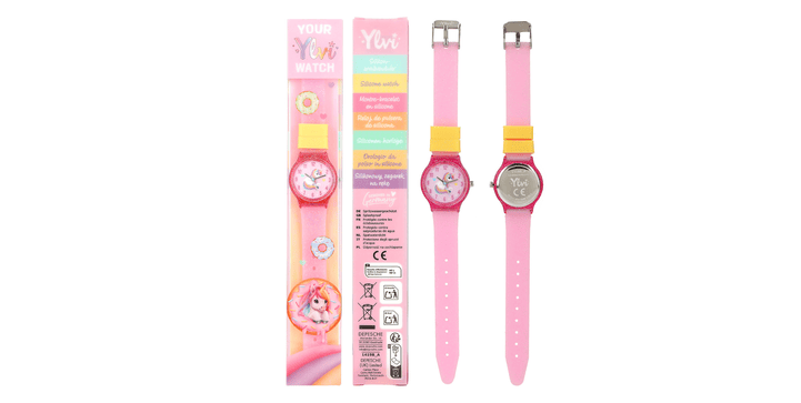Ylvi Silikon Armbanduhr ( rosa )