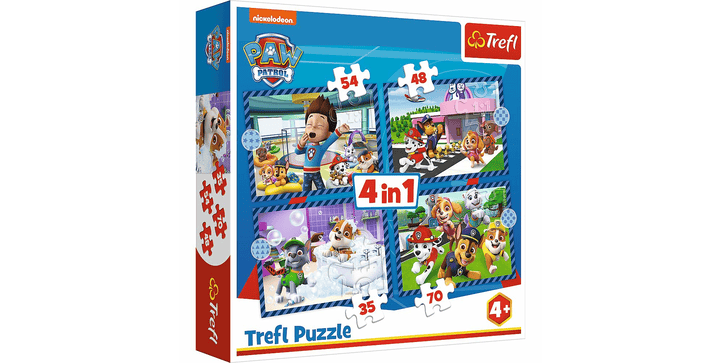 Trefl 4 in 1 Puzzle - Paw Patrol Film