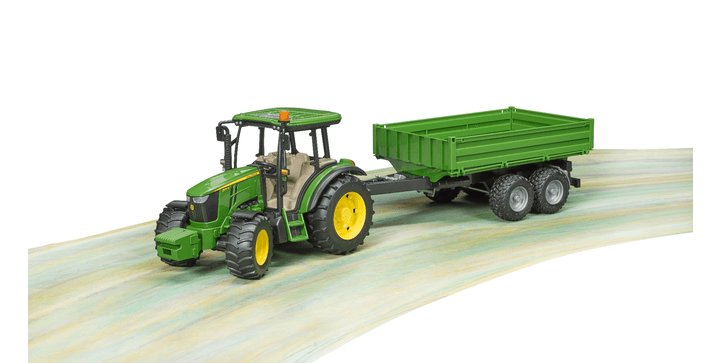 bruder - John Deere 5115M mit Bordwandanhänger