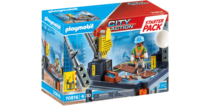 70816 Starter Pack Baustelle mit Seilwinde - Playmobil