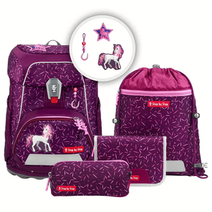 Step by Step FIT Schulranzen-Set "Pretty Unicorn" 5-teilig