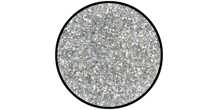 Eulenspiegel Standard-Glitzer Silber-Juwel (mittel) holographisch 6g