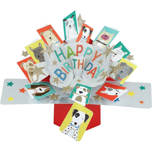 Suki - 3D Pop Up Karte Happy Birthday Dogs