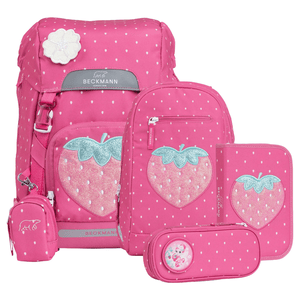 Beckmann Schulrucksack Classic 6-teiliges Set - Strawberry