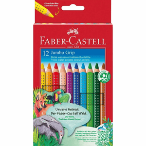 Faber-Castell Buntstifte Jumbo Grip 12 Stück Kartonetui