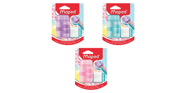 Maped Radierer/Anspitzer 2in1 CONNECT PASTELL - Blindpack