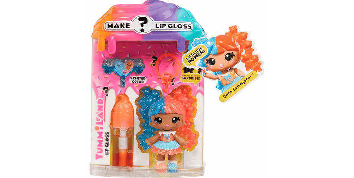 Yummiland Lip Gloss Doll- Mystery Color Change - Gwen Gummybear