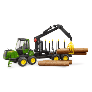 bruder - John Deere 1210E Rückezug mit 4 Baumstämmen und Holzgreifer