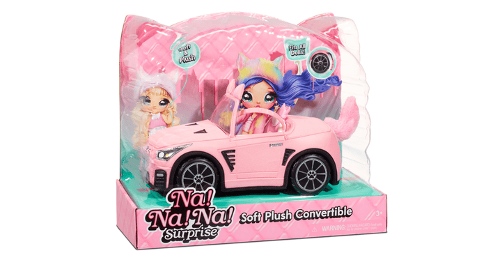 Na!Na!Na! Suprise Soft Plush Convertible - weiches rosa Auto