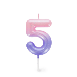 Legami Happy Birthday Candle - Tortenkerze - 5 - Pink