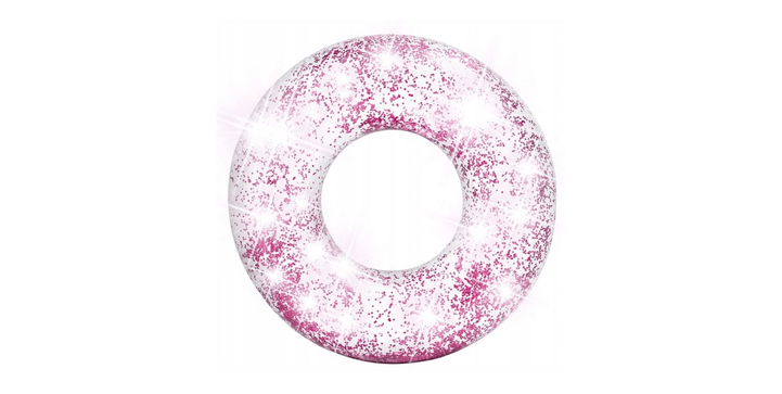 INTEX Schwimmreifen Transparent Glitter – Pink