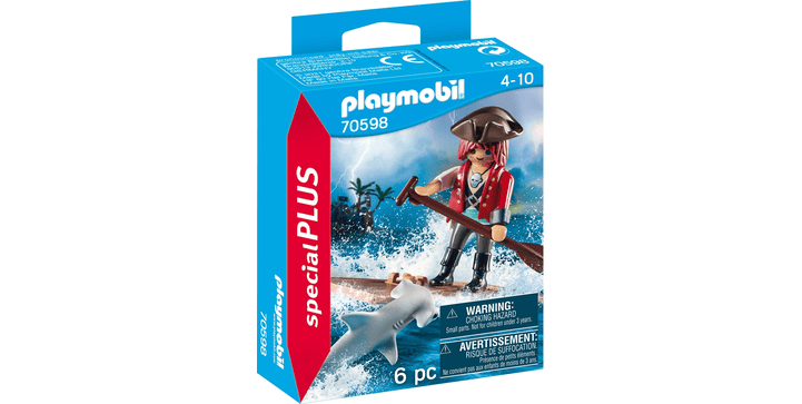 70598 Pirat mit Floß und Hammerhai - Playmobil