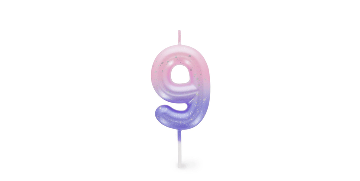 Legami Happy Birthday Candle - Tortenkerze - 9 - Pink