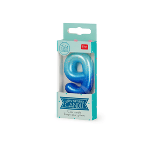 Legami Happy Birthday Candle - Tortenkerze - 9 - Blau