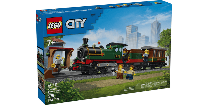 LEGO® CITY 60511 Eisenbahn Klassischer Dampfzug