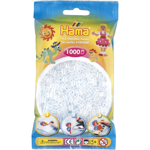 Hama Kleiner Perlenbeutel Transparent Weiß Classic