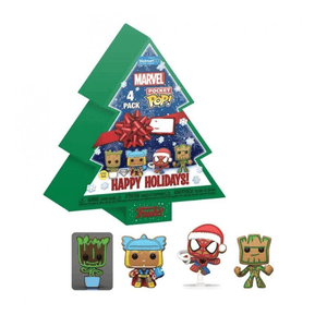 Funko Pocket POP Keychain: Marvel- Tree Holiday Box 4PC