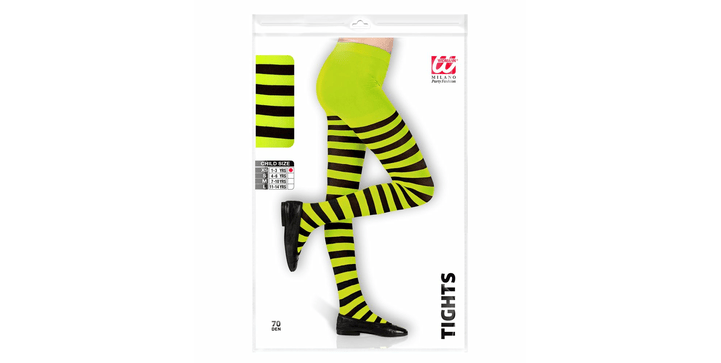 Widmann Strumpfhose grün/ schwarz gestreift 7-10 Jahre