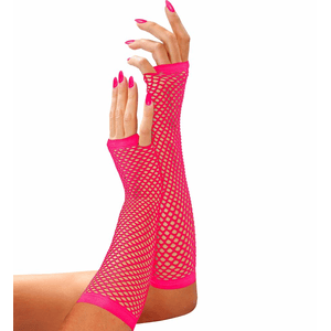 Widmann Neon Pinke Fingerlose Netzhandschuhe