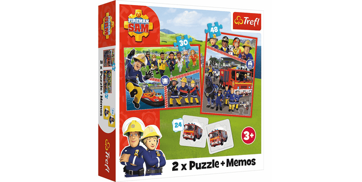 Trefl 2 in 1 Puzzles + Memory - Feuerwehrmann Sam