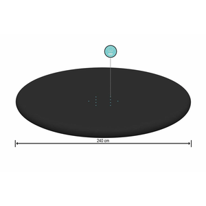 Bestway® PVC-Abdeckplane Ø 240 cm - schwarz rund
