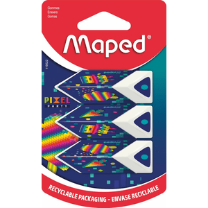 Maped Radierer PYRAMIDE PIXEL PARTY x 3