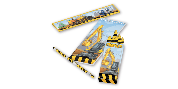 Baustelle - Schreibset - Partydekoration