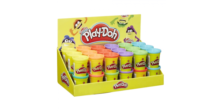 Play-Doh Einzeldose Knete - Gelb Orange Rot Lila Grün oder Blau