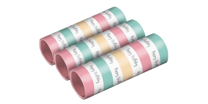 Amscan 3 Luftschlangen Happy Birthday pastel
