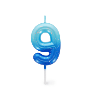 Legami Happy Birthday Candle - Tortenkerze - 9 - Blau