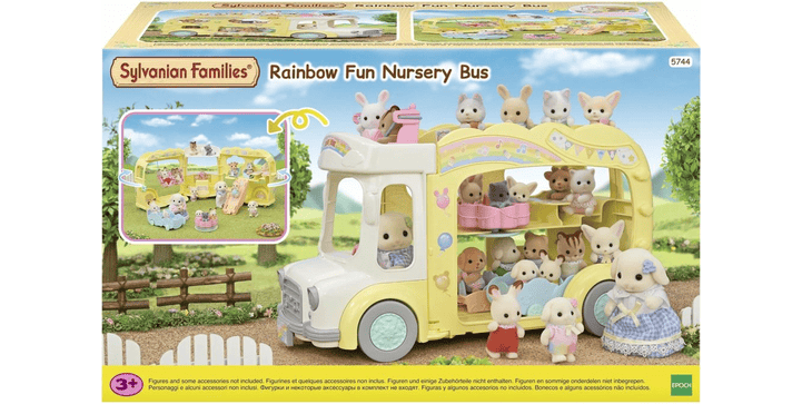 Sylvanian Families Erlebniskindergarten Bus Regenbogen