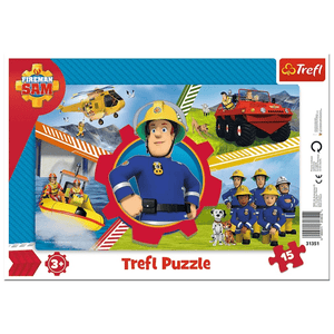 Trefl Rahmen-Puzzle 15 Teile –  Feuerwehrmann Sam