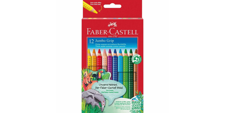 Faber-Castell Buntstifte Jumbo Grip 12 Stück Kartonetui