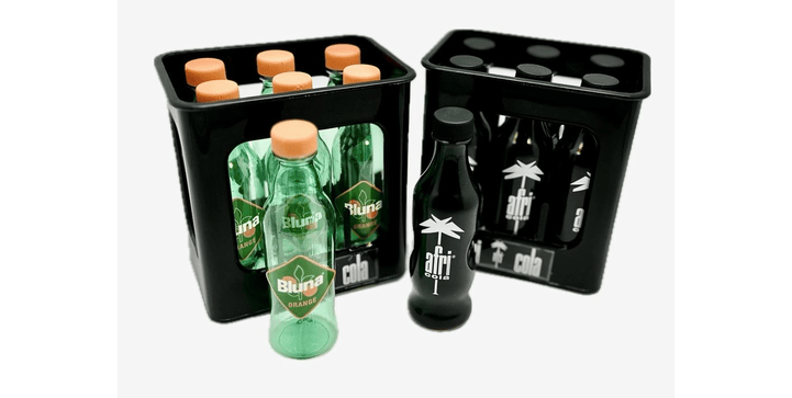 Tanner Getränkekiste Softdrink im Doppelpack Afri Cola und Bluna