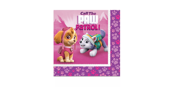 Amscan - 20 Servietten Paw Patrol - pink