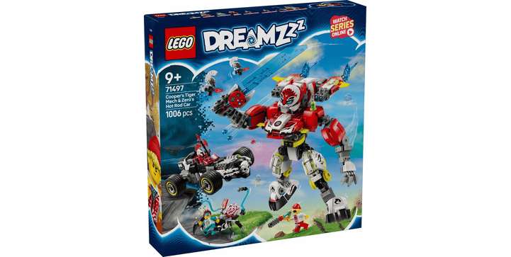 LEGO® DREAMZzz 71497 Coopers Tiger-Mech und Zero's Hot Rod Auto