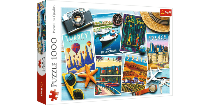 Trefl Puzzle 1000 - Urlaubs Postkarten