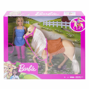 Barbie Barbie Puppe & Pferd (blonde Haare)