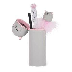Legami Kawaii - 2-in-1-Federmäppchen aus Silikon - Kitty