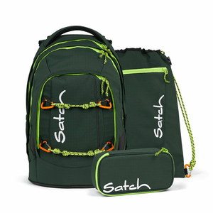 satch pack Schulrucksack Set Green Explorer
