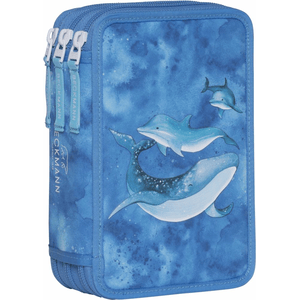 Beckmann 3-fächrige Federmappe mit Inhalt Ocean