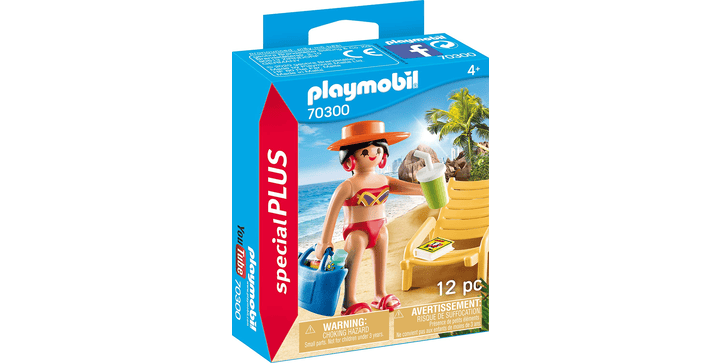 70300 Urlauberin mit Liegestuhl - Playmobil