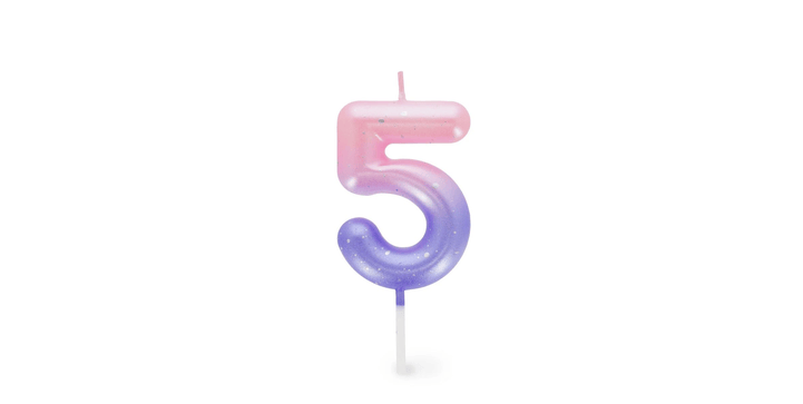 Legami Happy Birthday Candle - Tortenkerze - 5 - Pink