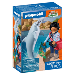 72091 Zoo: Delfin und Besucherin - Playmobil