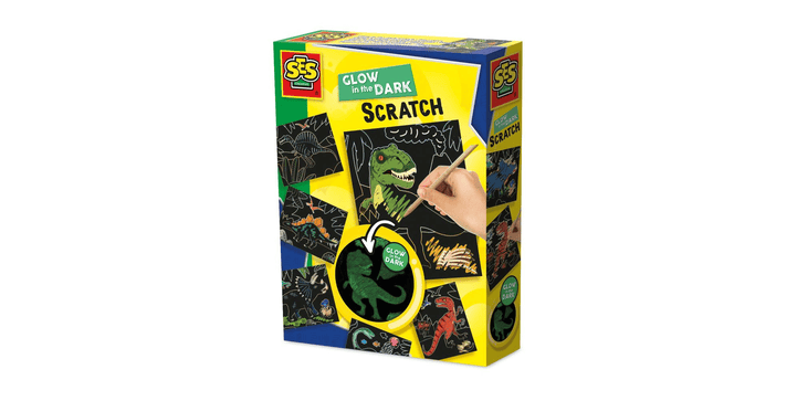 SES Glow in the Dark Kratzbilder - Dinosaurier