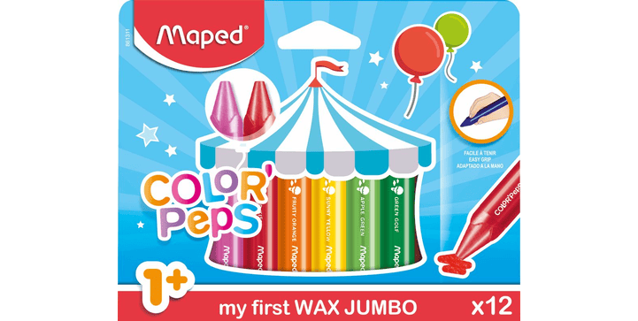 Maped Wachsmalstifte COLOR'PEPS WAX JUMBO x 12