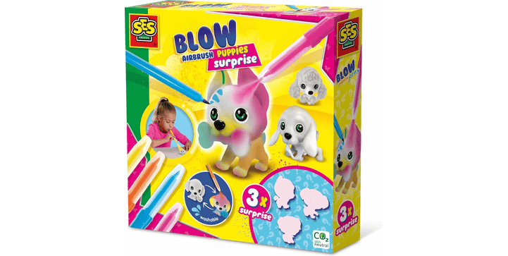 SES Blow airbrush Pens - Welpen surprise 3x