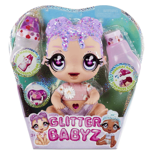 Glitter Babyz Doll- Lila Wildbloom (Lavender/Flower)